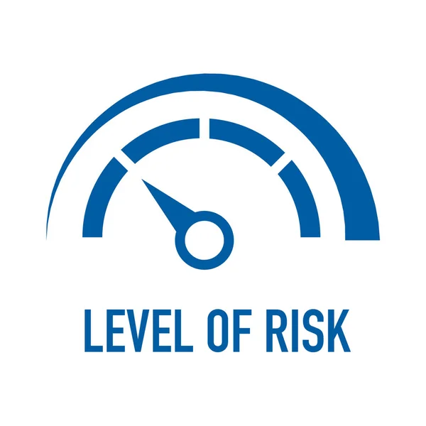 Low level risk gauge vector icon. — Stock Vector