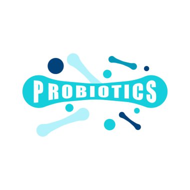 Probiyotik bakteri tasarım vektör.