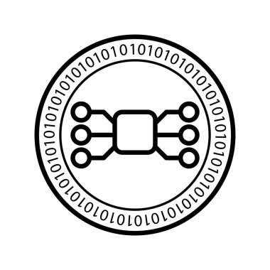 Düğümler dijital para simgesi. Vektör