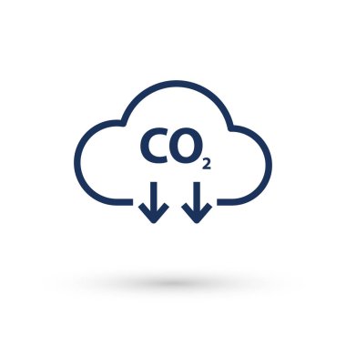 CO2 emisyon vektör simgesi