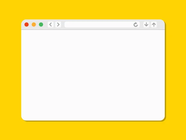 Web browser window. Computer or internet frame template design of flat page mockup. Vector — ストックベクタ