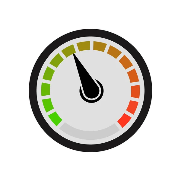 Hastighetsmätare ikon på vit bakgrund. Vektorikon — Stock vektor