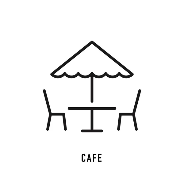 Cafe icoon. Vectorteken — Stockvector