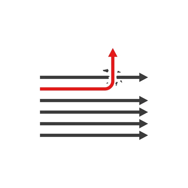 Vektor stigande pil ikon, representerar affärstillväxt. — Stock vektor