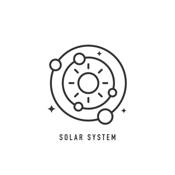 Icône du système solaire. Signe vectoriel — Image vectorielle