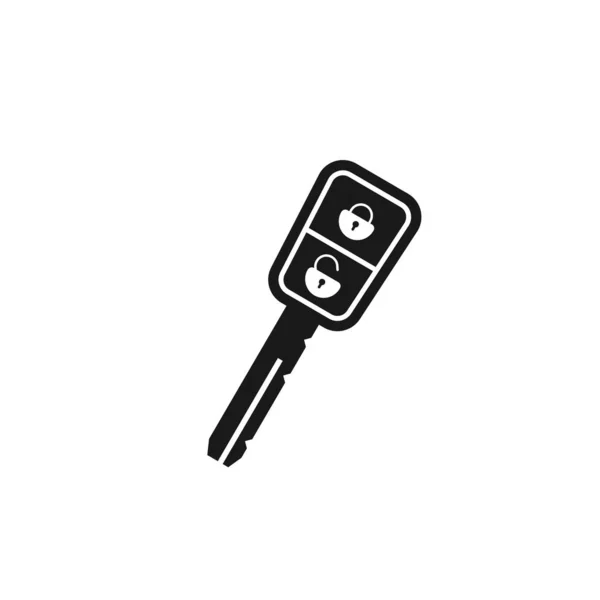 Autoschlüssel und das Symbol der Alarmanlage. Vektor — Stockvektor