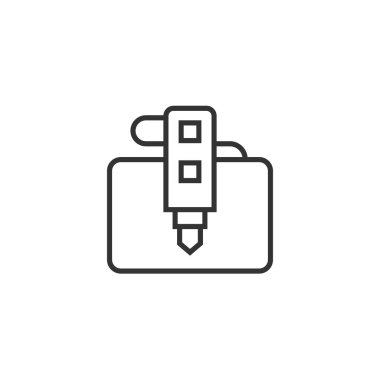 Yönlendirici makine simgesi beyaz üzerine. Vektör