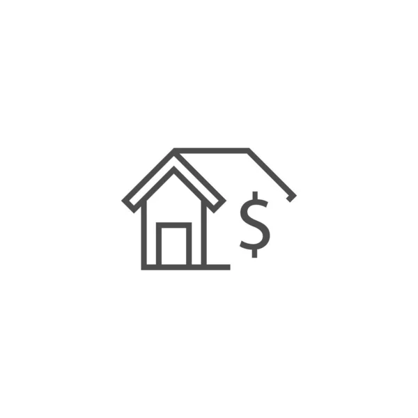 Dollar house icon. Vector — Stock Vector