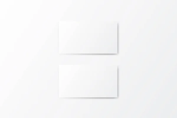 Mockup των δύο οριζόντιες επαγγελματικές κάρτες σε λευκό υφή φόντο. — Διανυσματικό Αρχείο