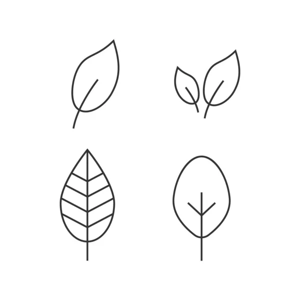 Набор значков leaf — стоковый вектор