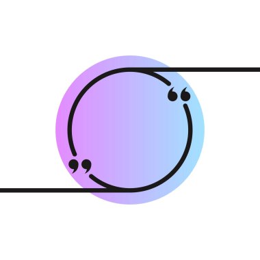 Beyaz arka plan üzerinde metin kabarcık alıntı. Boş şablon. Vektör çizim.