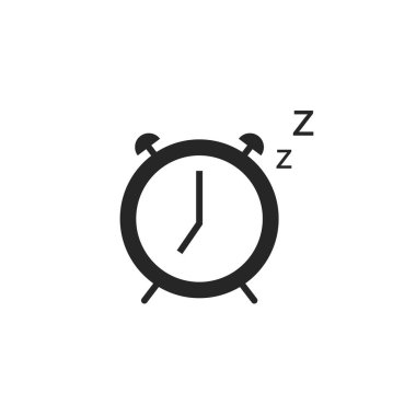 Beyaz arkaplanda alarm saat vektör simgesi.