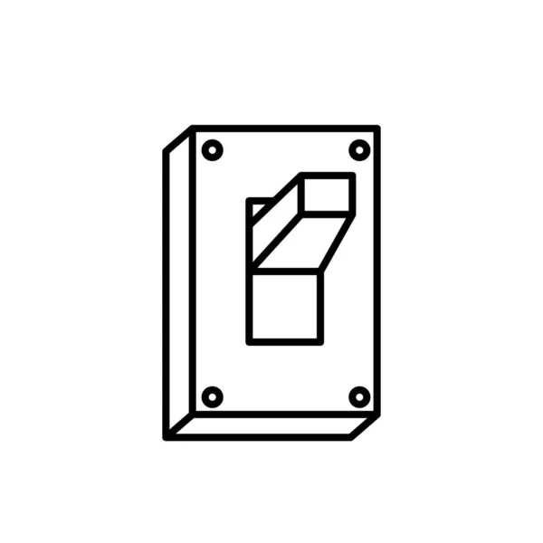 Icona Interruttore Elettrico Sfondo Bianco Vettore — Vettoriale Stock