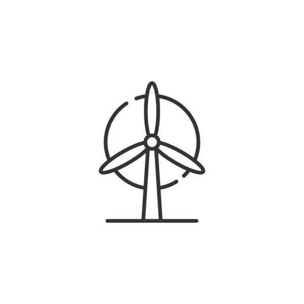 Énergie Éolienne Icône Sur Fond Blanc Vecteur — Image vectorielle
