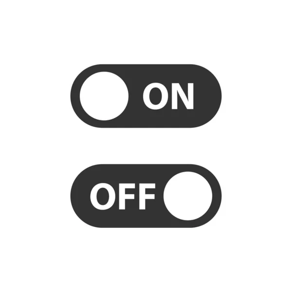 Icono Apagado Blanco Botón Interruptor Ilustración Vectorial — Archivo Imágenes Vectoriales