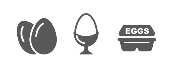 Set Mit Symbol Schachtel Für Eier Vektor — Stockvektor