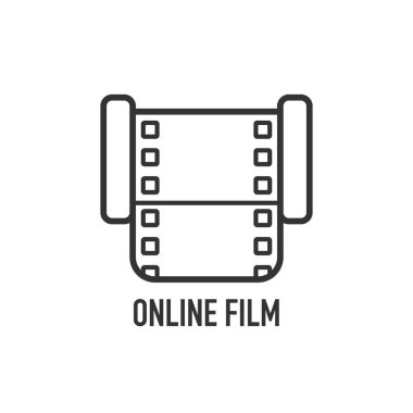 Video Kamera Filmi Teyp Vektör Simgesi beyaz üzerine