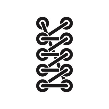 Ayakkabı bağı ikonu tasarımı. Ayakkabı ayakkabı ikonu modern düz stil tasarımı. Vektör illüstrasyonu.