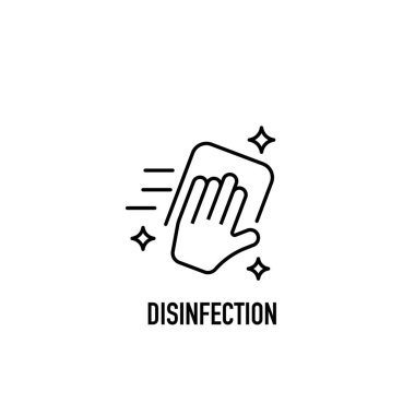 Beyaz arkaplanda kumaş vektör simgesi ile el silme