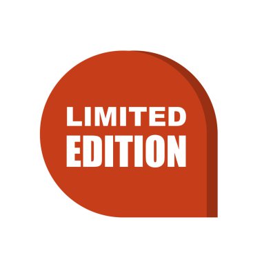 beyaz arka plan üzerinde kırmızı vektör afiş sınırlı sayıda