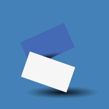 Kartvizitlerin önünde ve arkasında. Gölgeli marka kimlik tasarımı. Vektör illüstrasyonu.