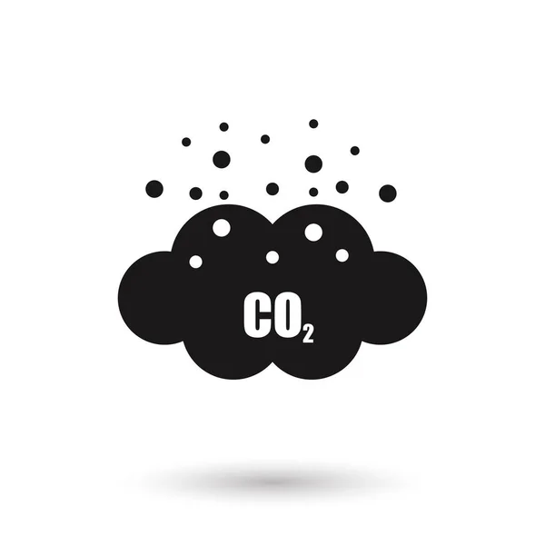 Co2 Emissions Vector Icon White Background — Stock Vector