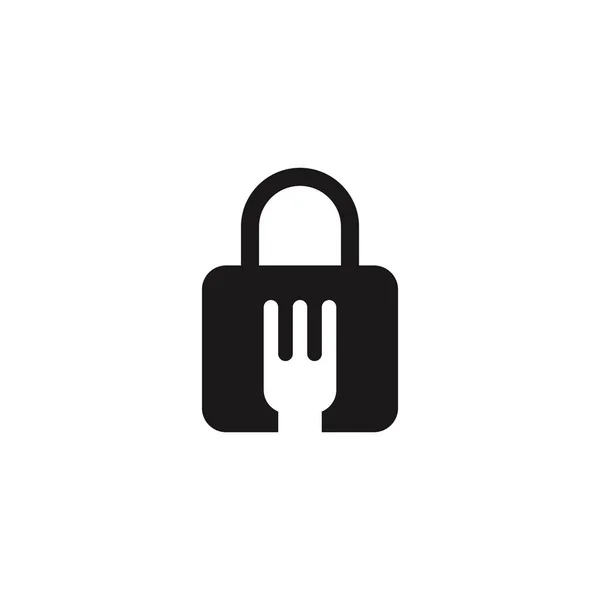 Ícone Segurança Alimentar Elemento Design Logotipo Ícone Segurança Alimentar Vetor — Vetor de Stock