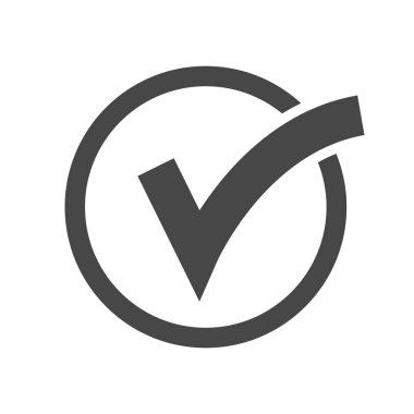 İşaret simgesini işaretle. Beyaz arkaplanda vektör. Kene sembolü.