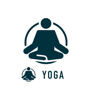 Yoga Fitness Simgesi. Düz Tasarımlı İzole Resimler. Sağlık hizmetleri