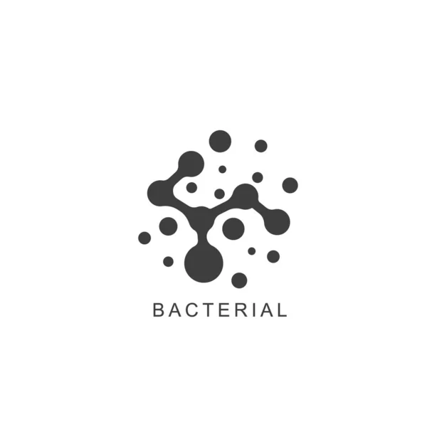 Beyazın Üzerine Bakteriyel Probiyotik Ikonu Vektör Düz Tasarımı — Stok Vektör