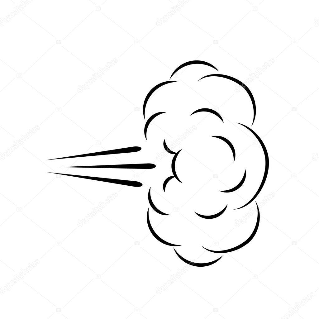 Spray cloud icon isolated on white background. Vector sign