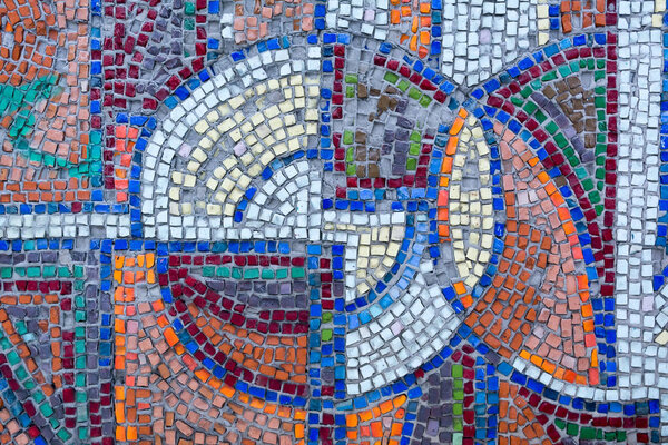 Деталь старой антикварной мозаики
 