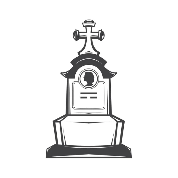 Tumba monumento lápida — Vector de stock