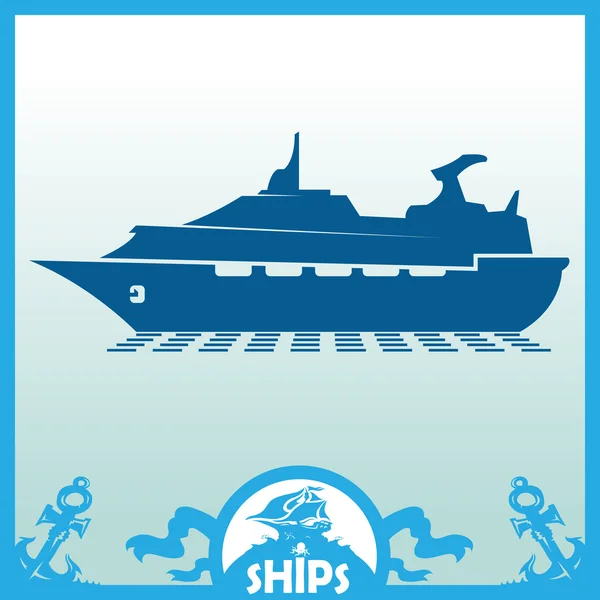 Kapal Perahu Kargo Logistik Transportasi Dan Pengiriman Ikon - Stok Vektor