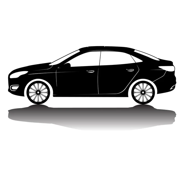 Car Silhouette Black Details Vector Isolated Car Silhouette Image Black — Stock Vector