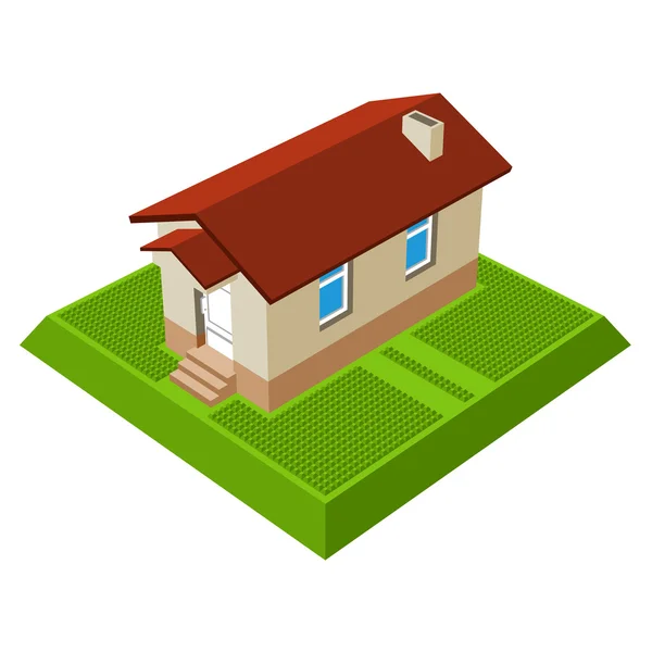 Malé izometrické dům — Stockový vektor
