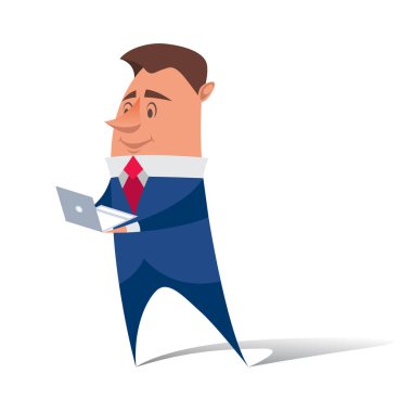 Vektör renkli karakter işadamı