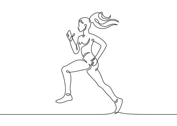 Sürekli bir çizilmiş çizgiyi kız runner