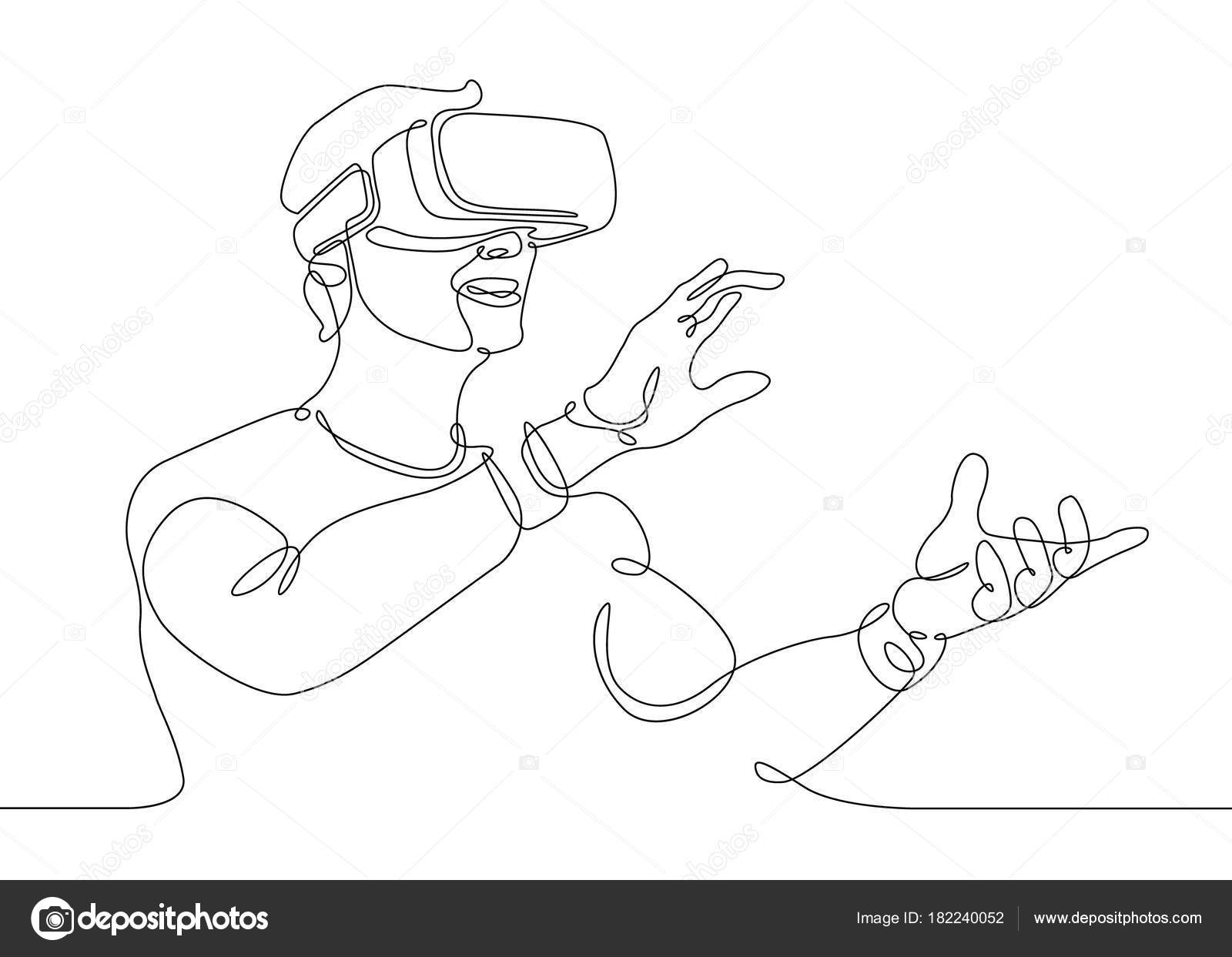 Шлем виртуальной реальности в карандаше