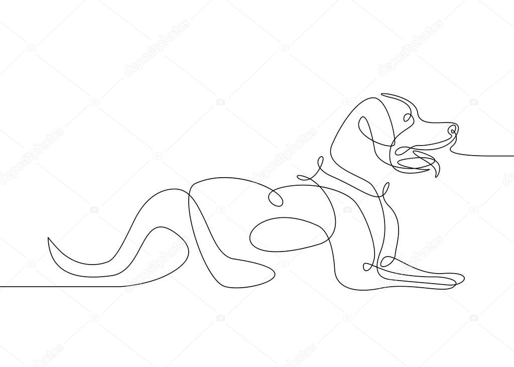 One line dog