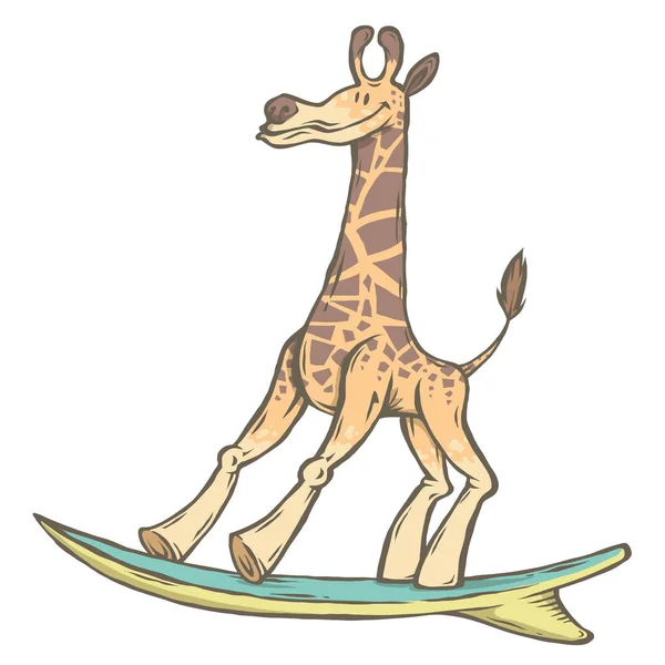 Carácter animal surfista — Vector de stock