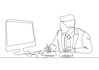 Sürekli tek çizilmiş bir satır muhasebeci muhasebeci belgeleriyle çalışır