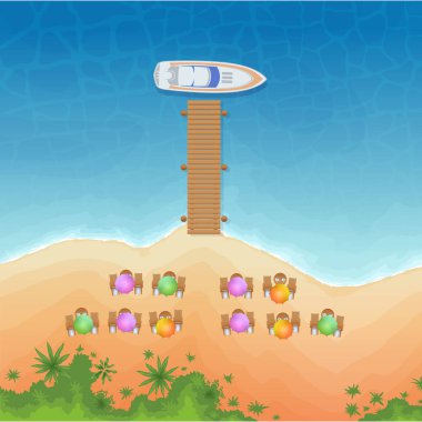 plaj Üstten Görünüm