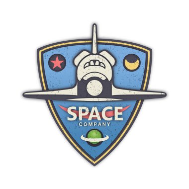 Renk vintage uzay mekiği sanat kağıt