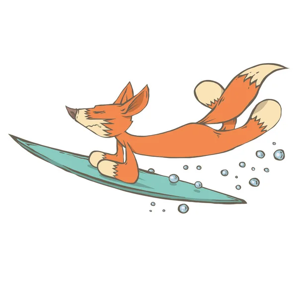 Character animal surfer — Stock Photo, Image