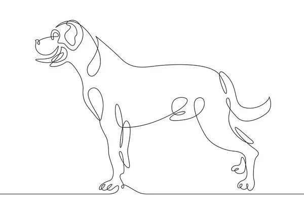 One line dog — Stock Photo, Image