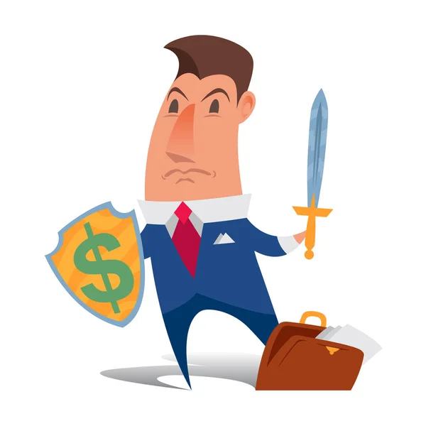 Vector isolated character businessman — Stock Photo, Image