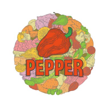 Pepper Vektör arkaplanı