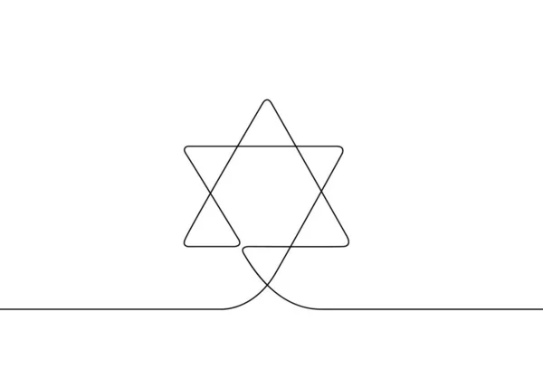 Continuamente trazado una línea del símbolo de la religión . — Archivo Imágenes Vectoriales