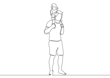 Sürekli bir tek bebek oğlu ile oynamak plaj baba çizgi çizmek